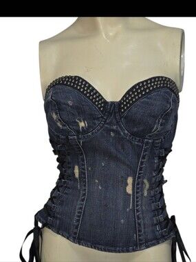 Rare Vintage Y2K Guess Premium Los Angeles Special Limited Edition denim corset